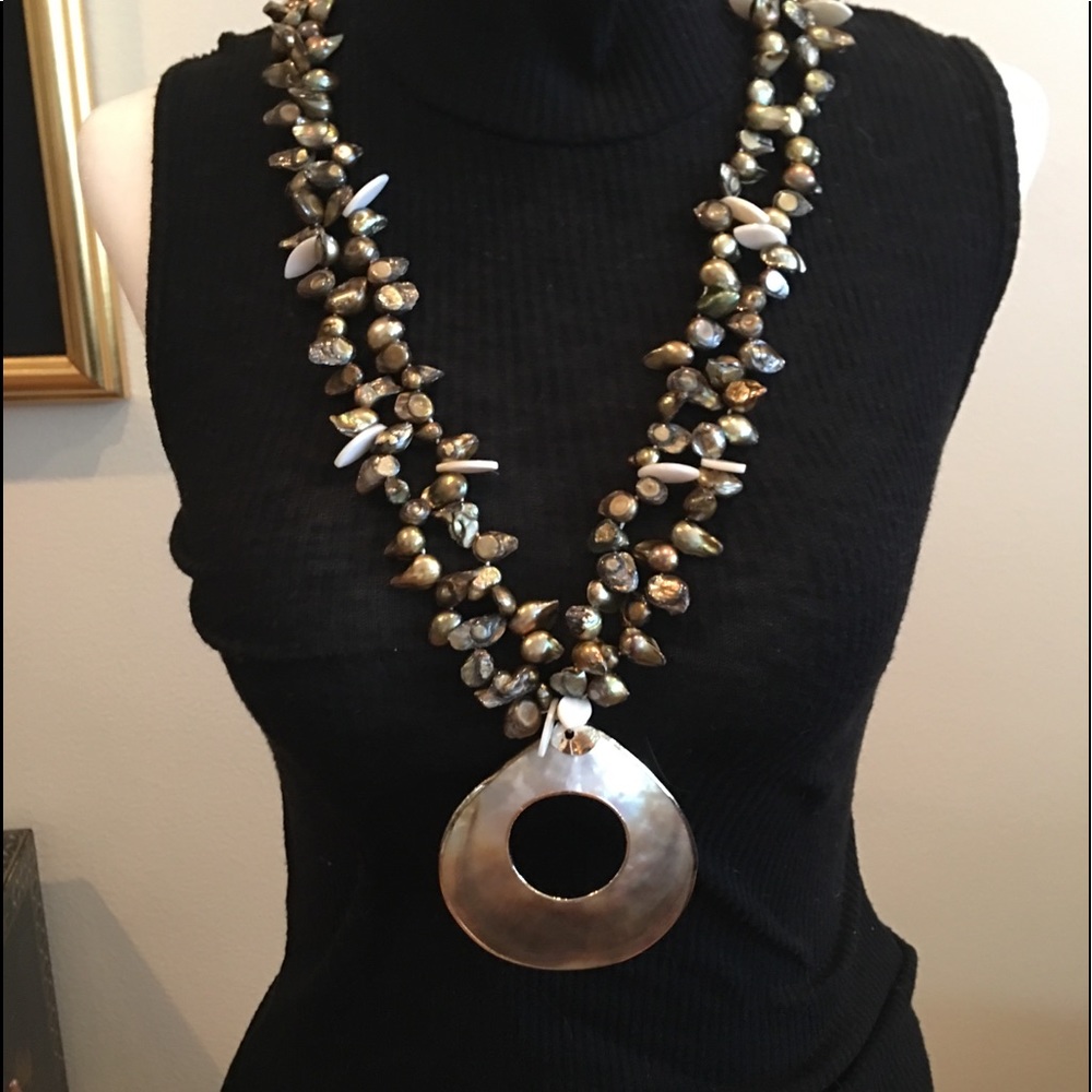 Lacquered Shell Necklace